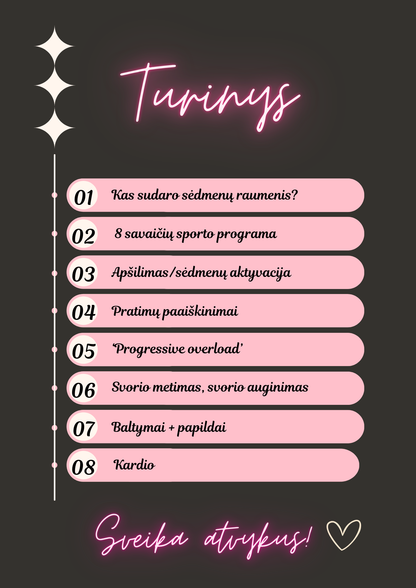Ilze.trep Sporto gidas+8 savaičių sporto programa, fokusuota į sėdmenis